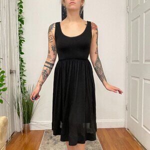 A.L.C Sleeveless Cutout Pleated Mini Dress Scoop Neck Size S Black